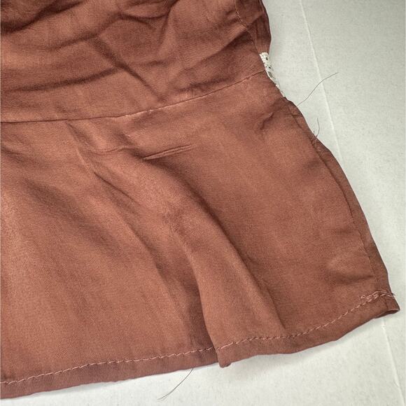 XL Aeropostale Coquette lace Y2K 90s Lorelai Gilmore Crop Top blush Satin - Picture 12 of 15